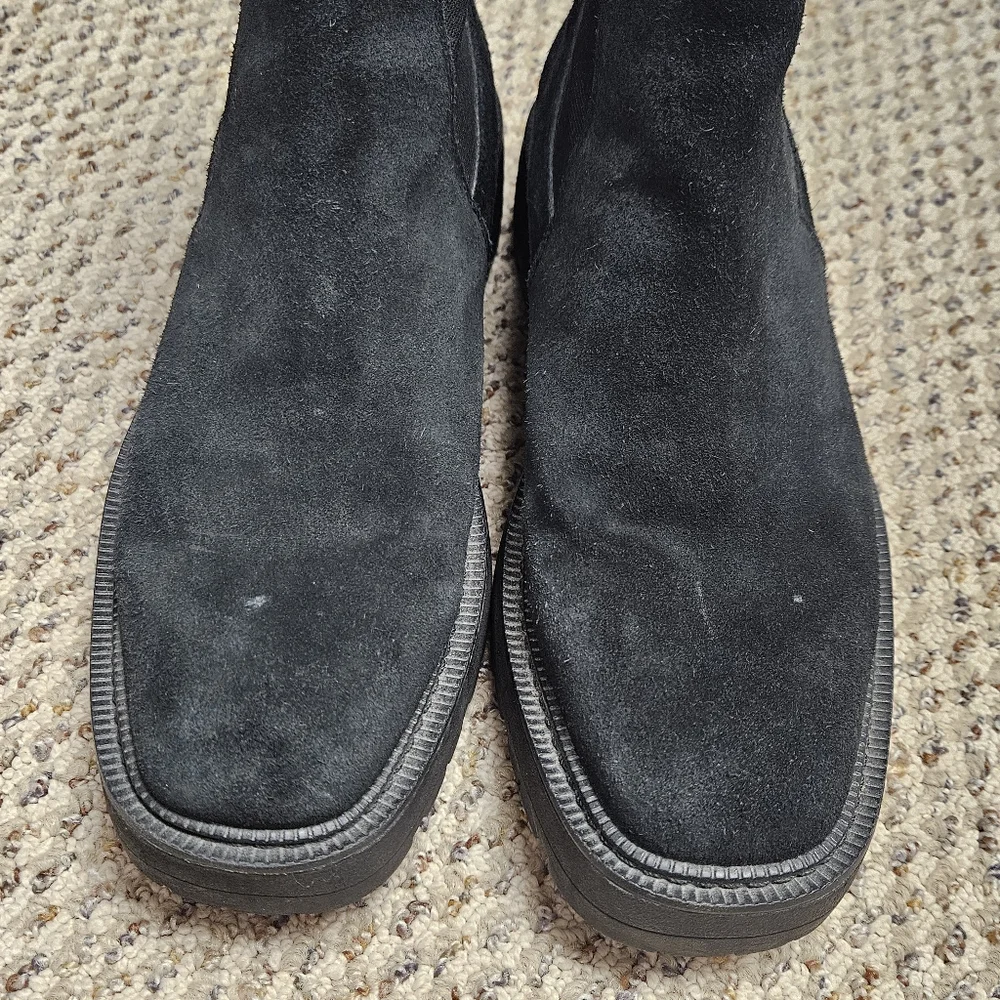 Sam Edelman JUDAH Chelsea Women's Sz 9 Black Suede‎ Leather Pull On Round Toe